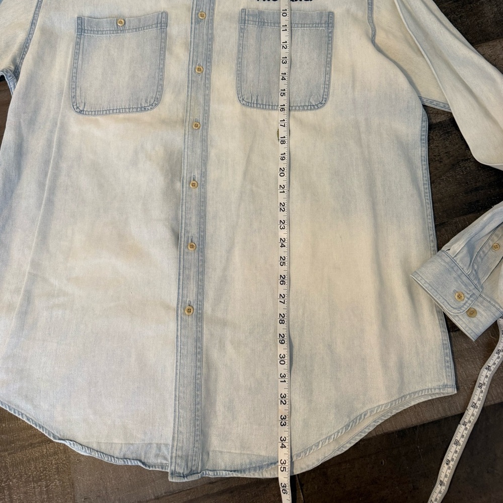 Vintage Siegfried Embroidered Denim Custom Parrot‎ Back Graphic 90s Tropical XLT - Picture 5 of 8